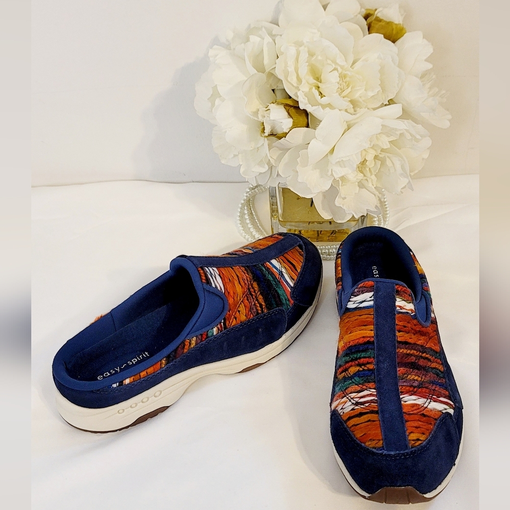 NEW Easy Spirit Multicolored Traveltime Clogs Arch Support Slip-On Sneakers 8W